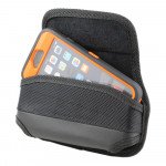 Wholesale Extendable Horizontal Vinyl Belt Pouch Large 23 Fits Galaxy S22 Plus and more (Black)